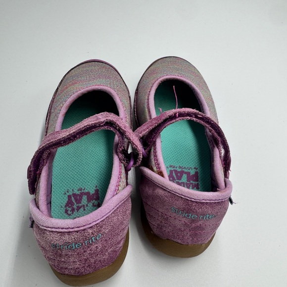 Stride Rite Toddler Girl Size 10.5 Pink and Purple Slide On Dress Shoes Sneakers - Picture 4 of 7